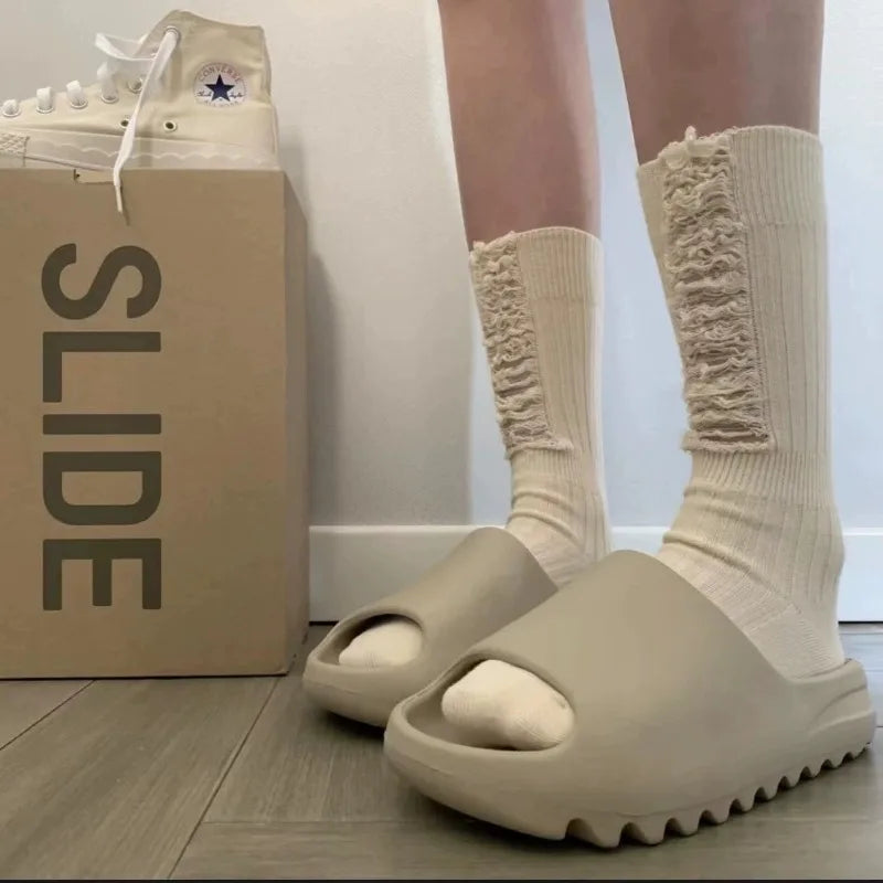 Easy Slides - 2026 Grube kapcie męskie damskie z miękkim dnem, do użytku w domu, sandały, lekkie buty plażowe dla mężczyzn, klapki na platformie