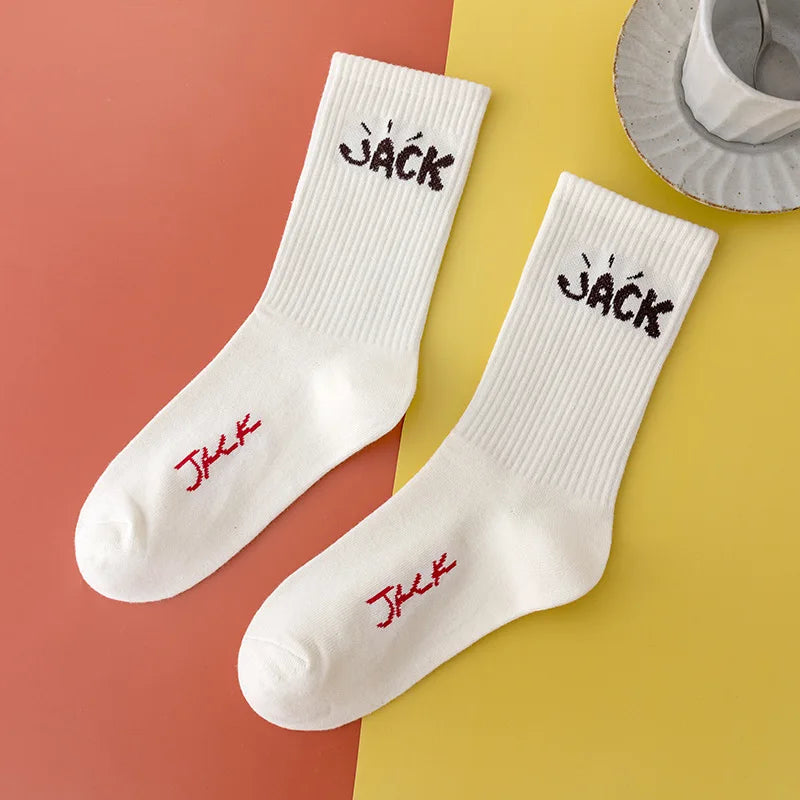 Travis Socks - Uniseksowe, bawełniane skarpetki średniej długości do codziennej jazdy na rowerze na świeżym powietrzu, koszykówki, jazdy na deskorolce po ulicy i uprawiania sportu