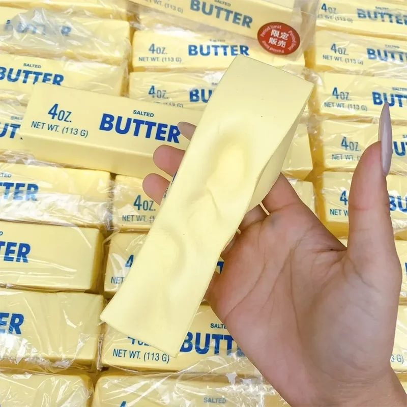 Gniotek BUTTER - 5/1 szt. Miękki, elastyczny patyczek maślany Fidget Toy, serowa gra antystresowa, dekompresyjna, zabawka do ściskania, łagodząca lęk