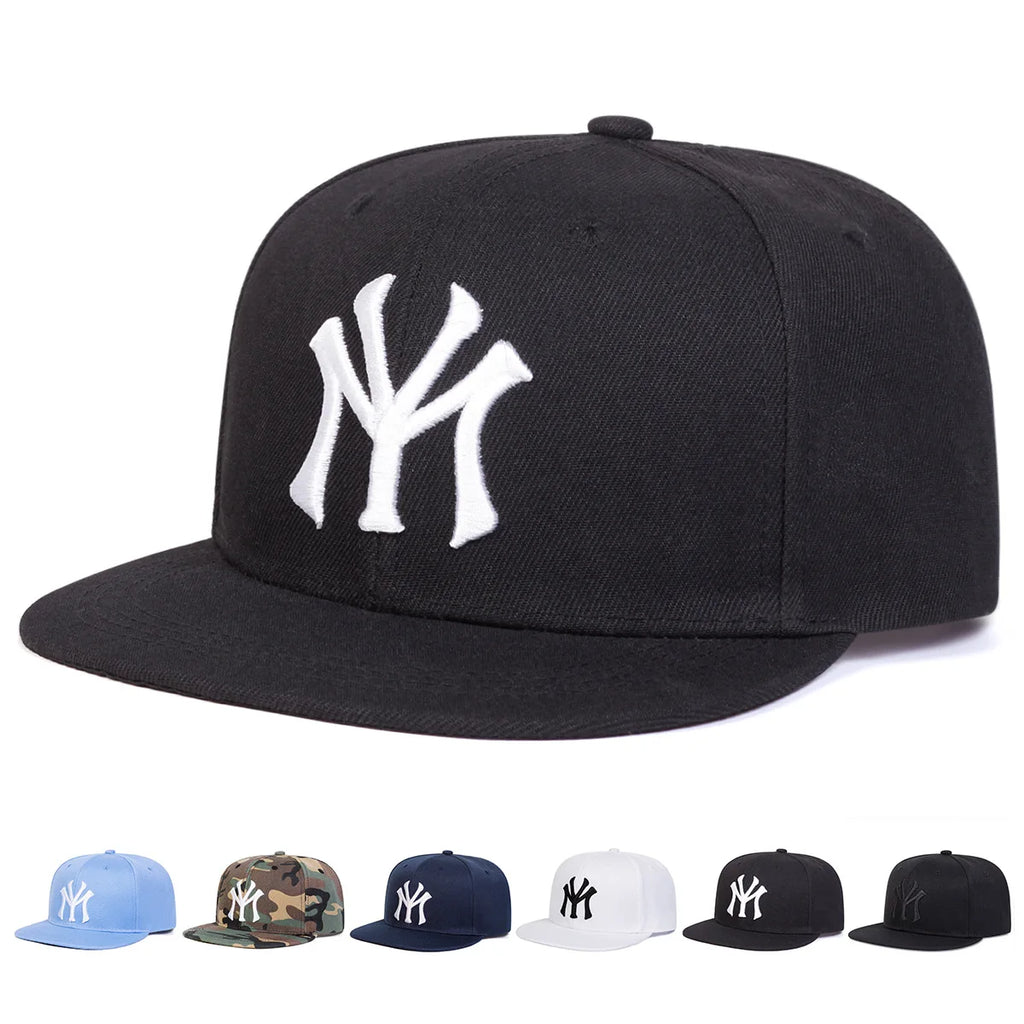 Czapka z daszkiem - Haftowane nowe czapki Trucker męskie, tatuśki damskie, taktyczne, MY York, płaskie, z daszkiem, czapki baseballowe, Snapback, NY, słońce, lato, hip-hop, era, daszek