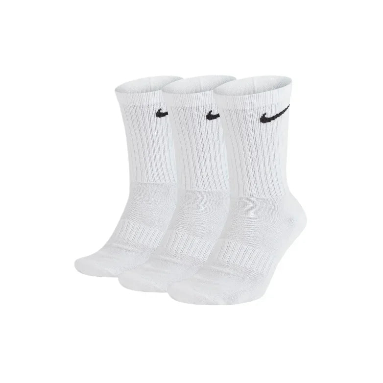 Zestaw 3 par skarpetek sportowych Nike Mid Calf Athletic Training Socks, elastycznych, oddychających, miękkich i odprowadzających pot, do codziennego treningu, unisex