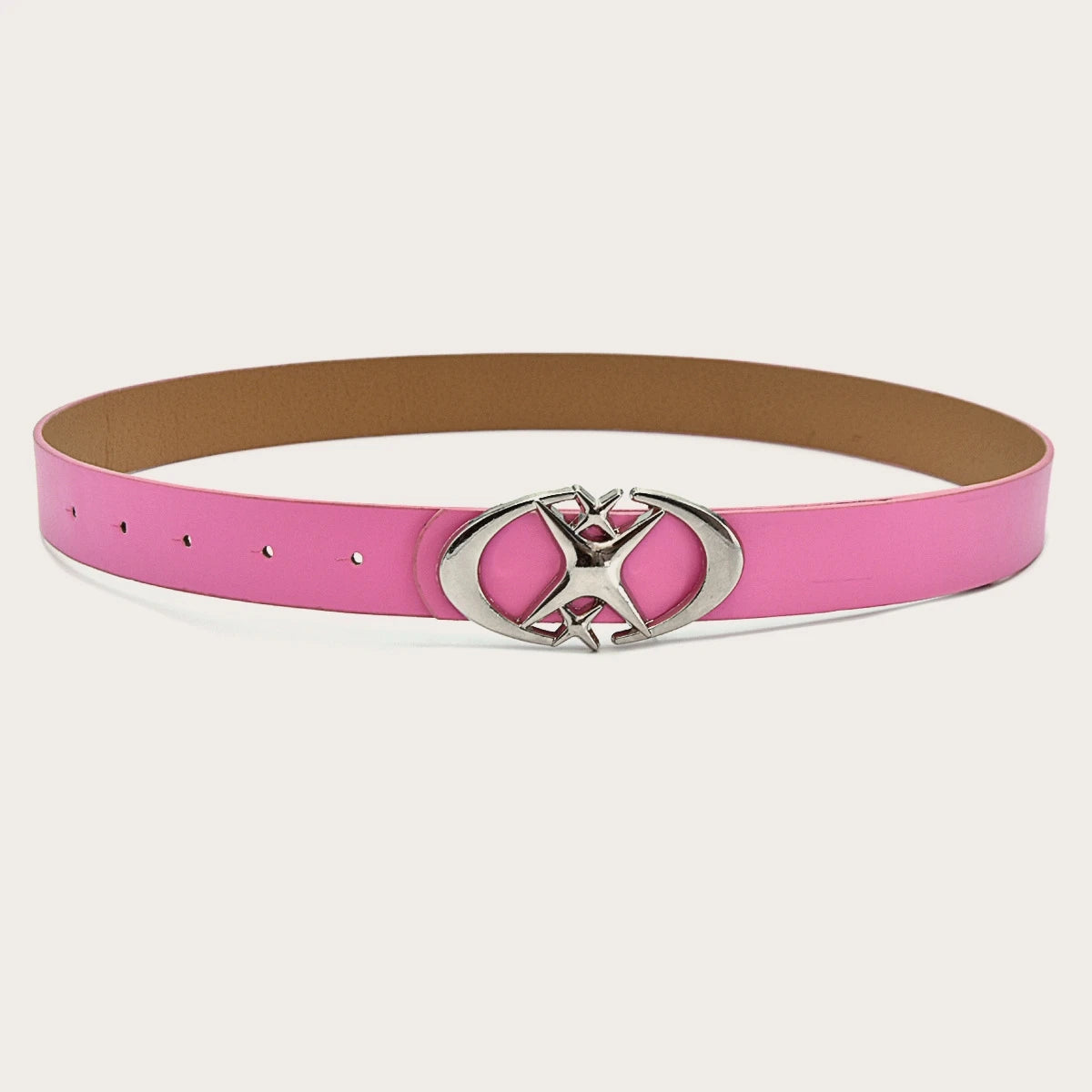 Pasek do spodni - Chaotic belt - Stylish Oval Cross Metal Buckle Belt - Durable, Simple, and Universally Compatible - Unisex Gift Idea for Men and Women