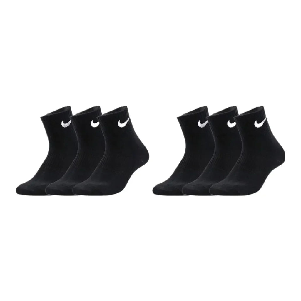 Zestaw 3 par skarpetek sportowych Nike Mid Calf Athletic Training Socks, elastycznych, oddychających, miękkich i odprowadzających pot, do codziennego treningu, unisex