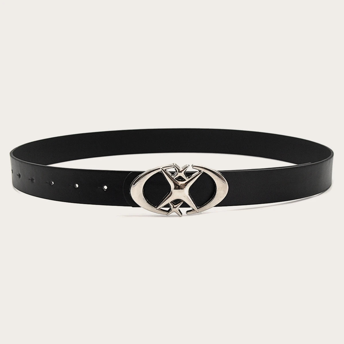 Pasek do spodni - Chaotic belt - Stylish Oval Cross Metal Buckle Belt - Durable, Simple, and Universally Compatible - Unisex Gift Idea for Men and Women
